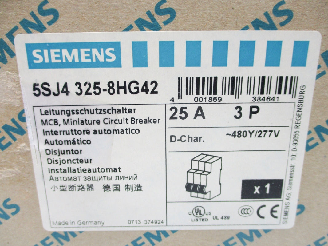 SIEMENS 5SJ4325-8HG42 25A 277VAC NSMP