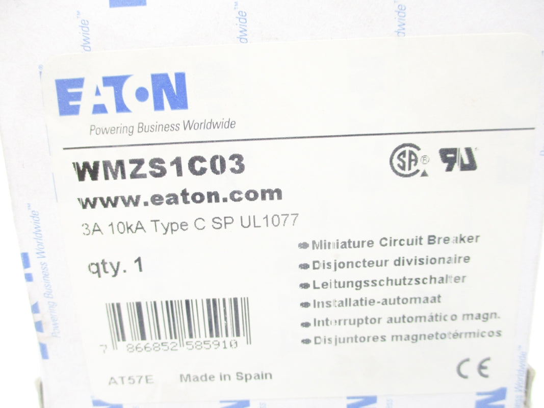 EATON WMZS1C03 3A 230/400V NSMP