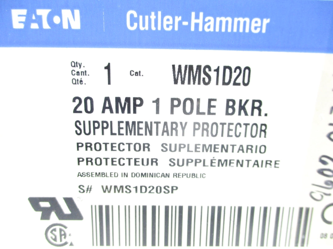 CUTLER HAMMER WMS1D20 240V 20A NSMP