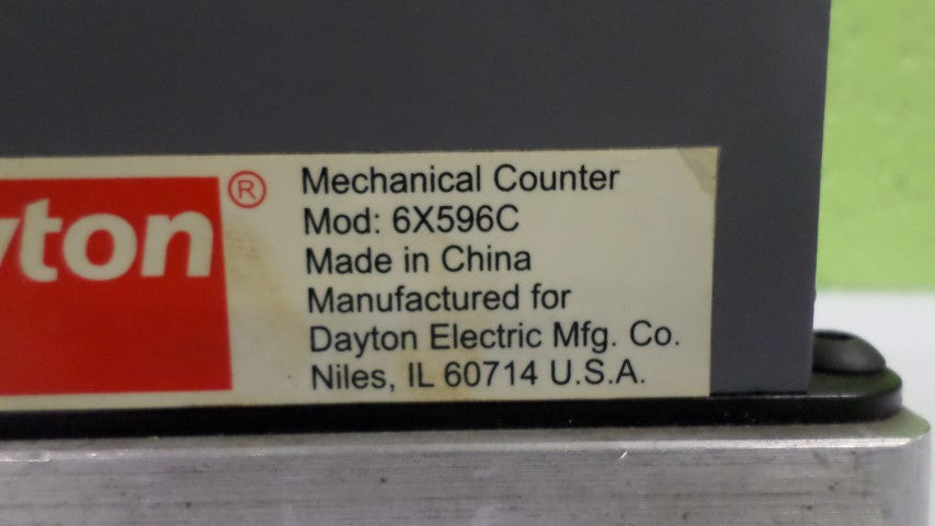 DAYTON 6X596C MECHANICAL COUNTER *USED*
