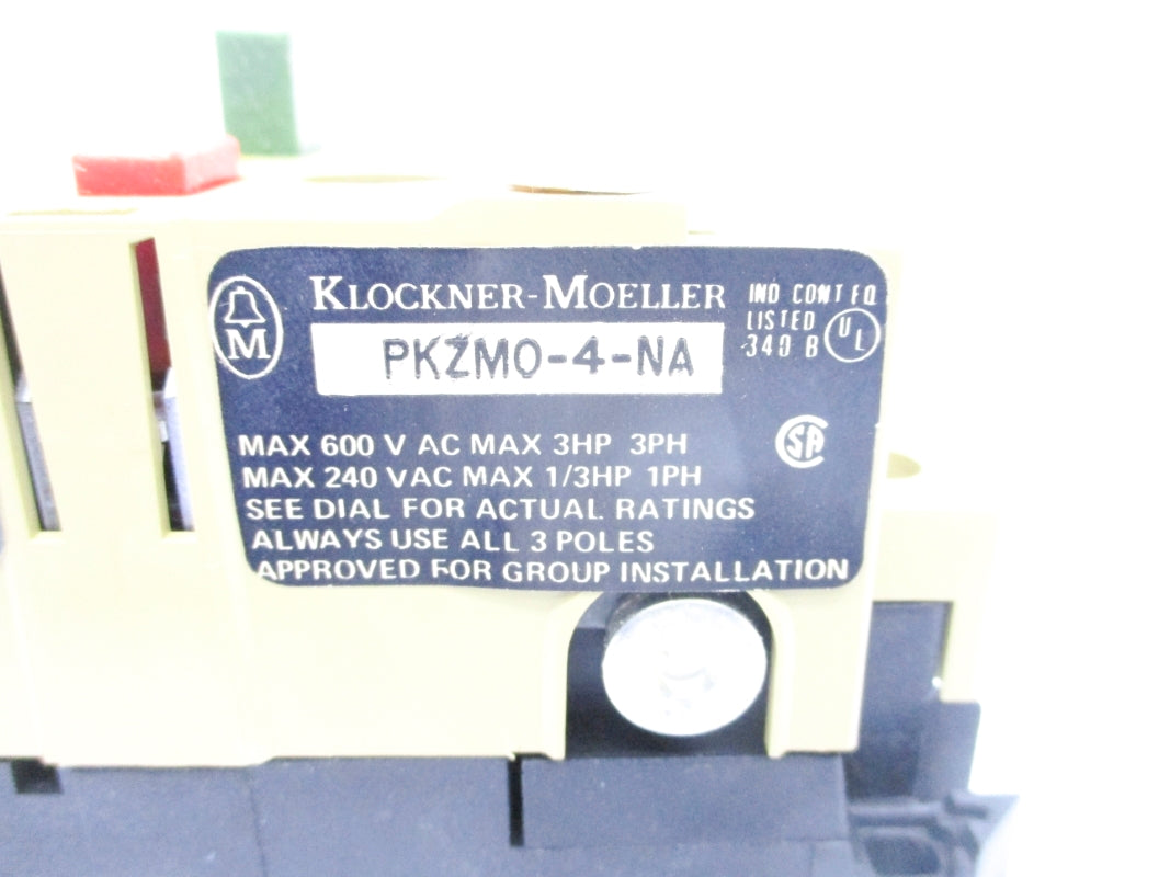 KLOCKNER MOELLER PKZM0-4-NA NSNP