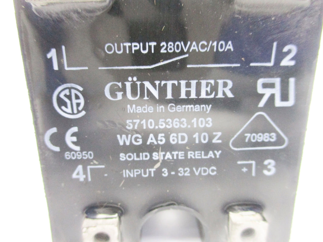 GUNTHER 5710.5363.103 WGA56D10Z 3-32VDC 10A UNMP