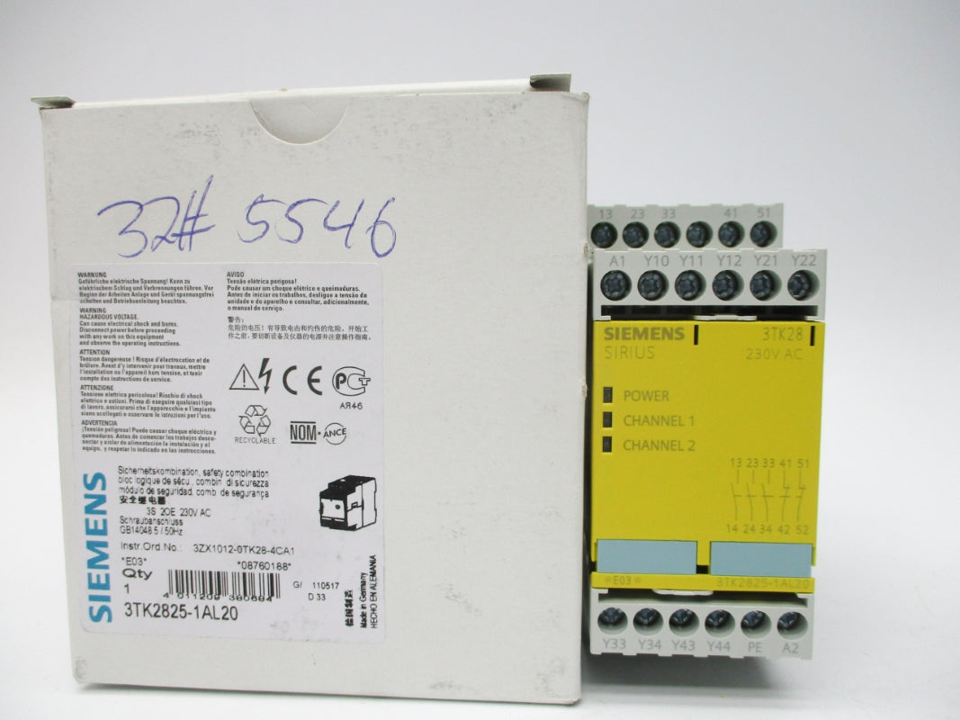 SIEMENS 3TK2825-1AL20 230VAC NSMP