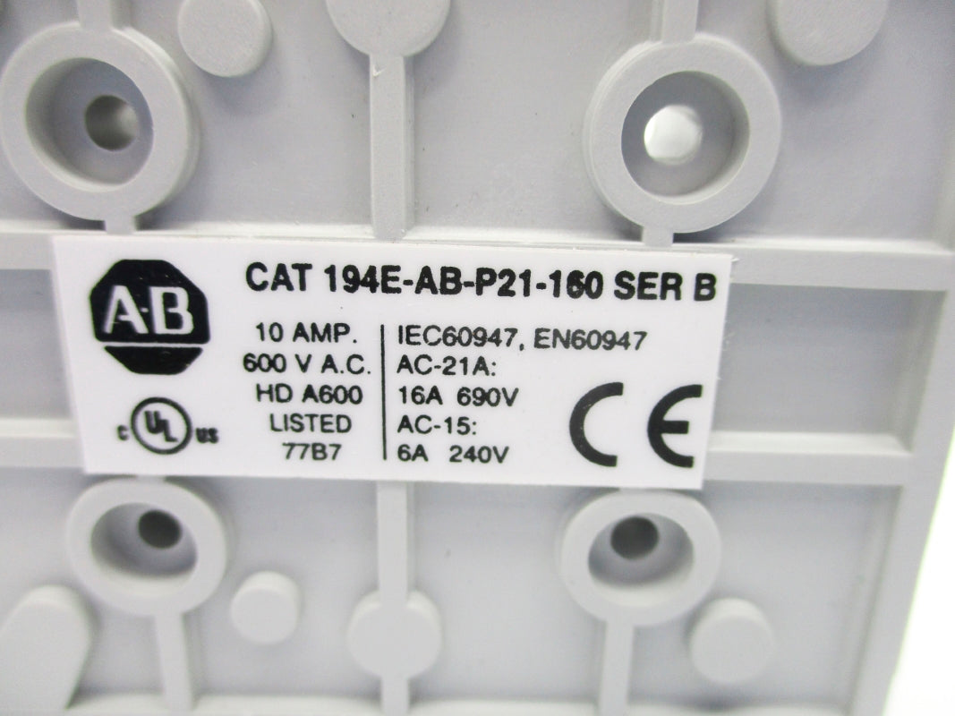 ALLEN BRADLEY 194E-AB-P21-160 SER. B NSNP