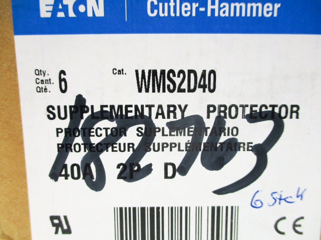 CUTLER HAMMER WMS2D40 40A 415V (PKG OF 6) NSMP