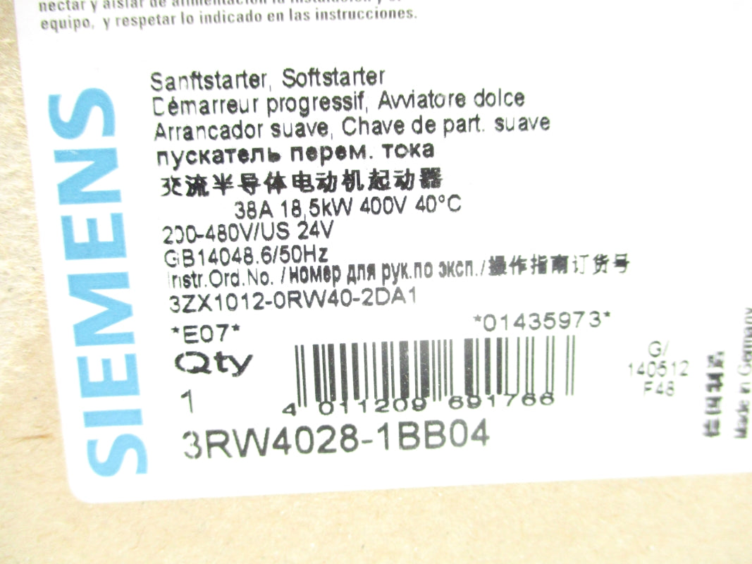 SIEMENS 3RW4028-1BB04 NSMP