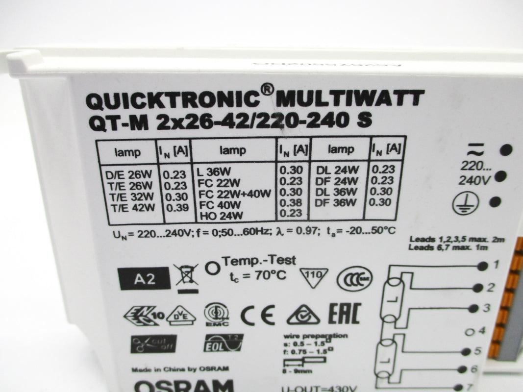 OSRAM QT-M2X26-42/220-240S NSNP