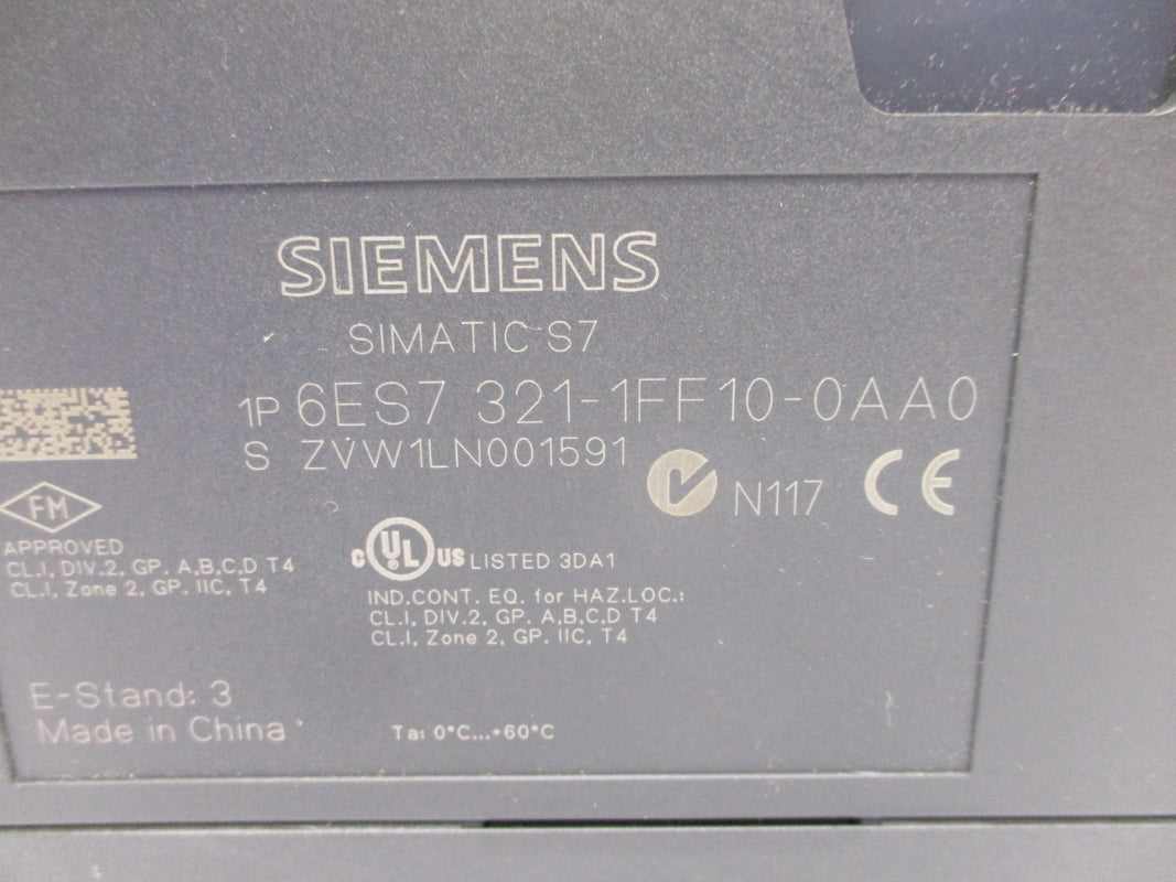 SIEMENS 6ES7321-1FF10-0AA0 NSNP