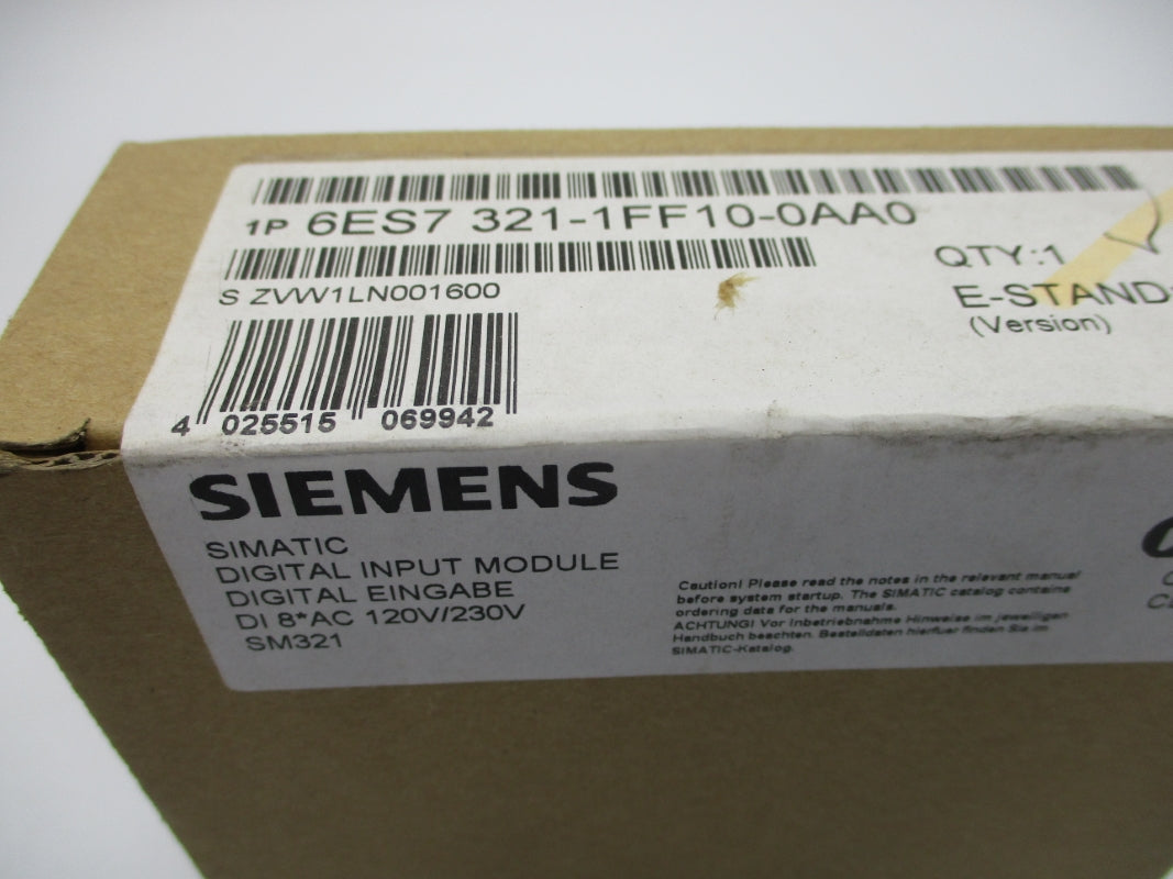 SIEMENS 6ES7321-1FF10-0AA0 NSFS