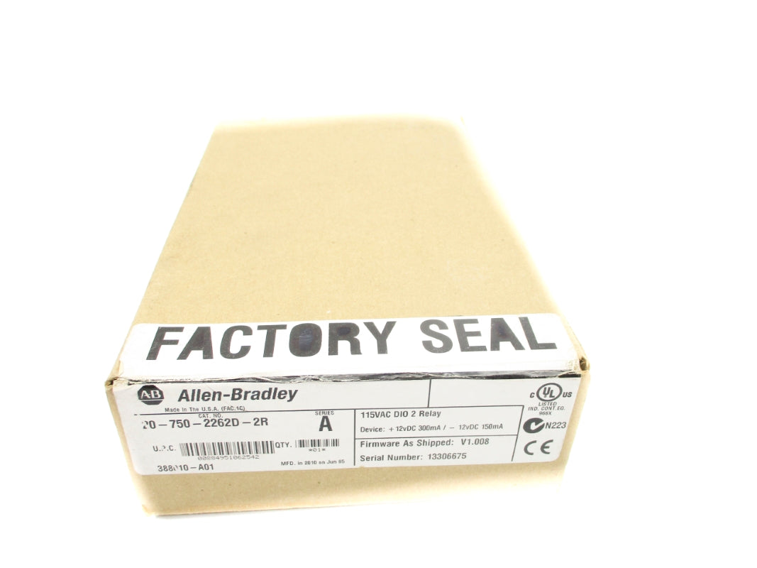 ALLEN BRADLEY 20-750-2262D-2R SER. A F/W V1.008 DATE: 2010 NSFS