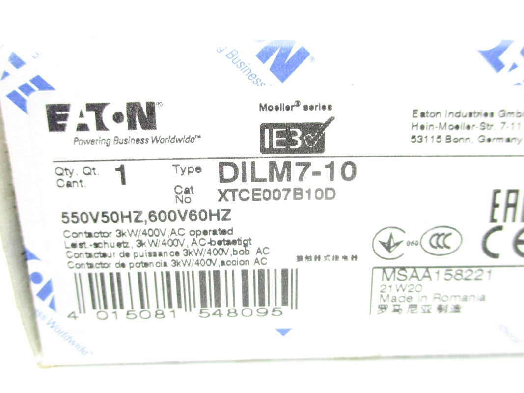 EATON DILM7-10 XTCE007B10D 550/600V NSMP