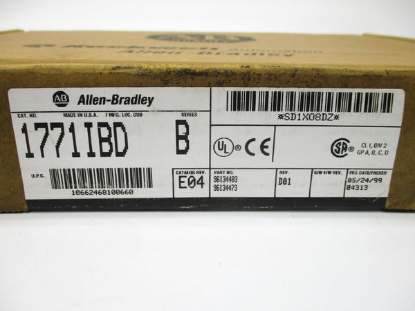 ALLEN BRADLEY 1771-IBD SER. B DATE: 1999 NSFS