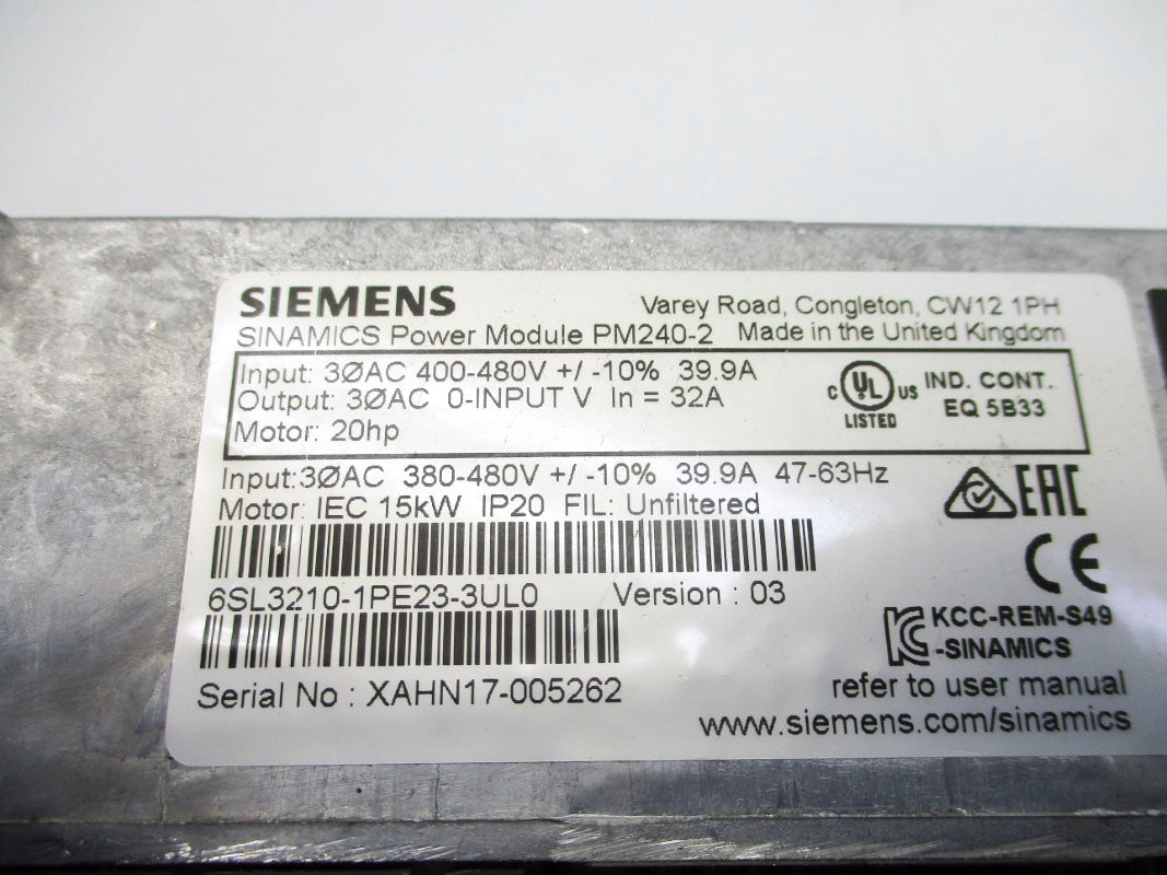 SIEMENS 6SL3210-1PE23-3UL0 UNMP