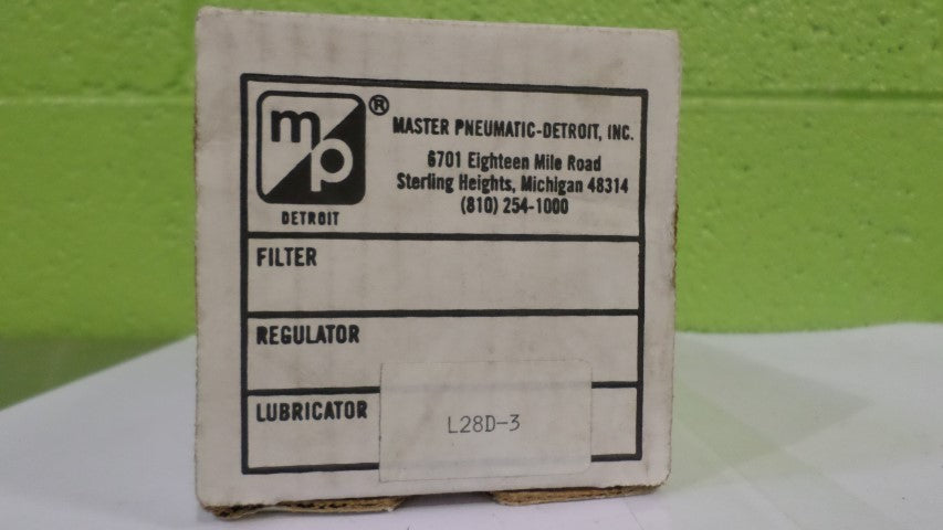 MASTER PNEUMATIC L28D-3 150PSI LUBRICATOR *NEW IN BOX*