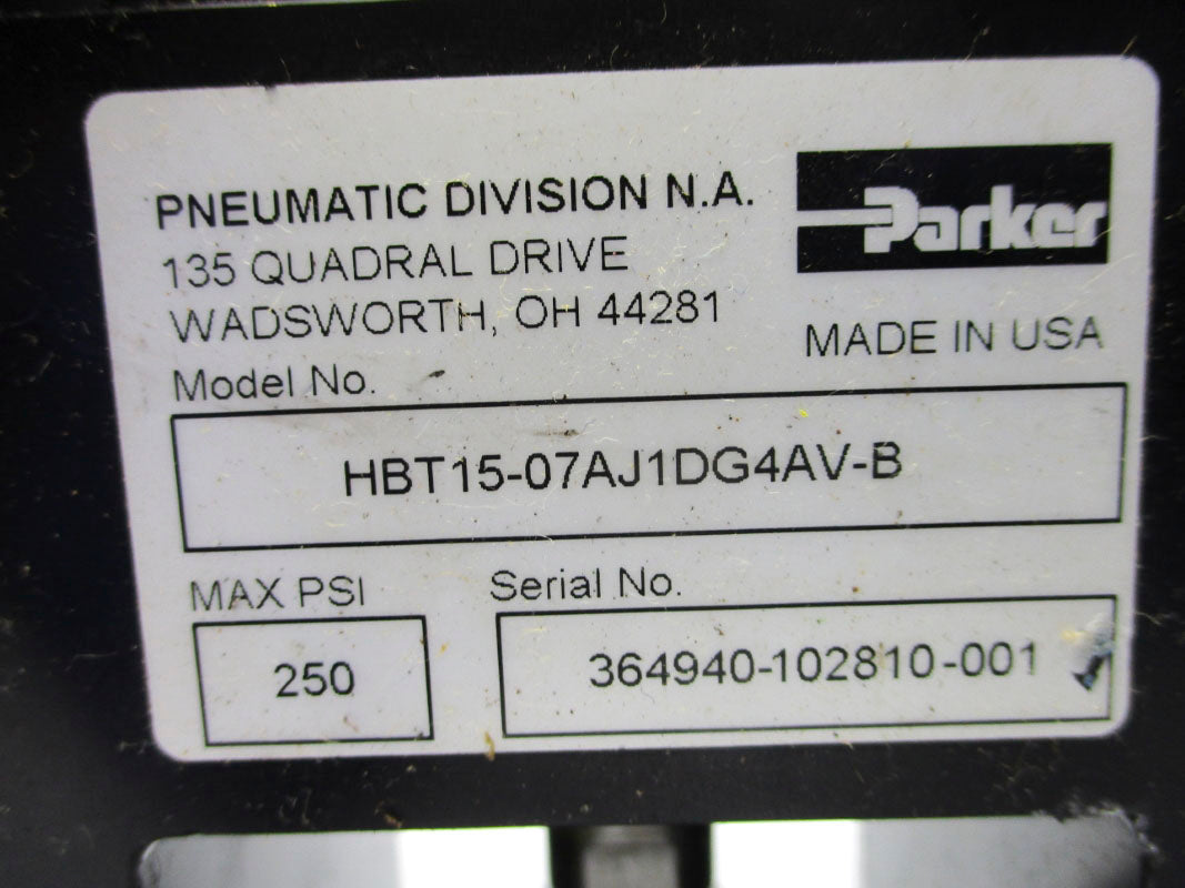 PARKER HBT15-07AJ1DG4AV-B 250PSI UNMP