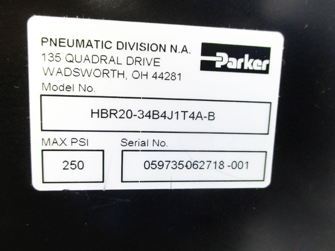 PARKER HBR20-34B4J1T4A-B 250PSI NSNP