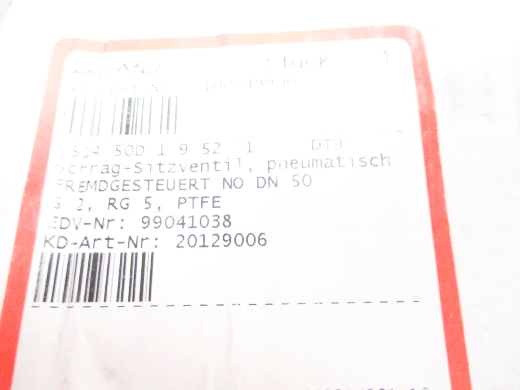 GEMU 99041038 514-50D-1-9-52-1 24VDC NSMP