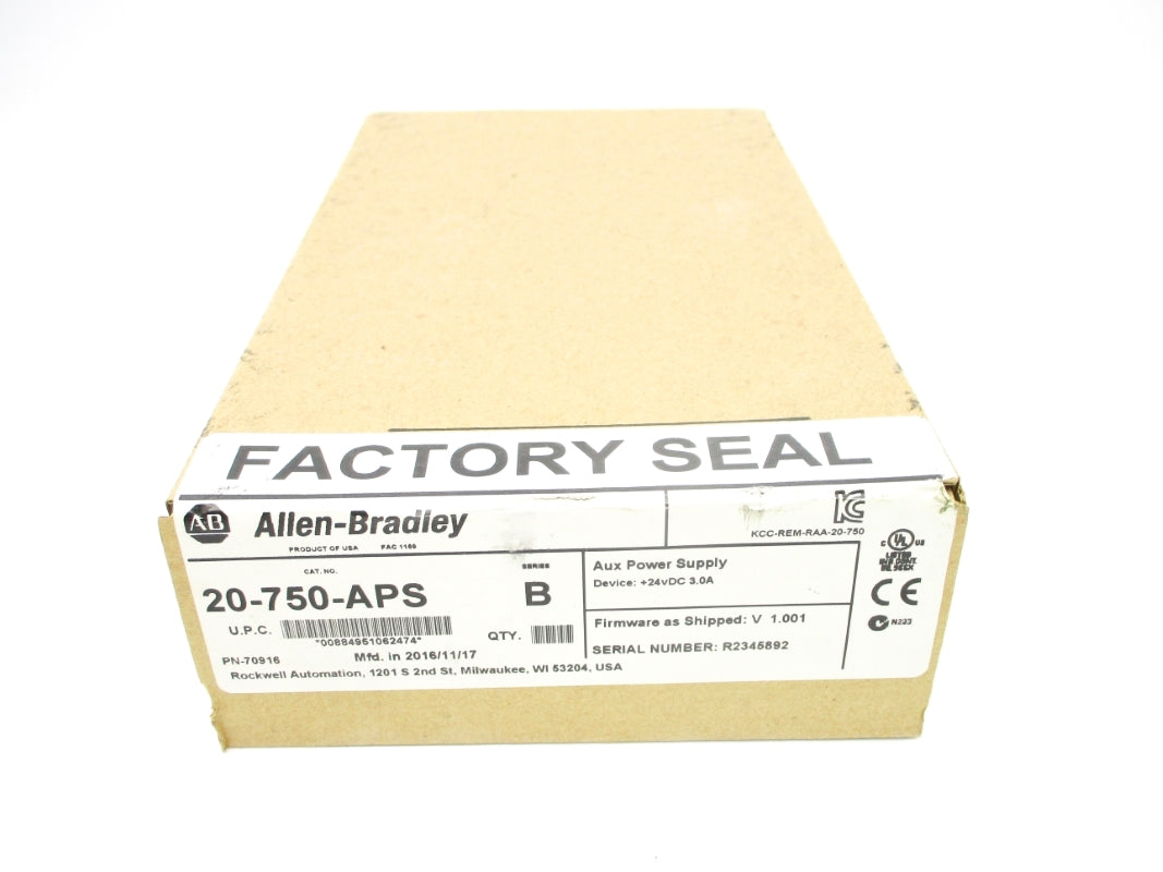 ALLEN BRADLEY 20-750-APS SER. B F/W V1.001 DATE: 2016 NSFS