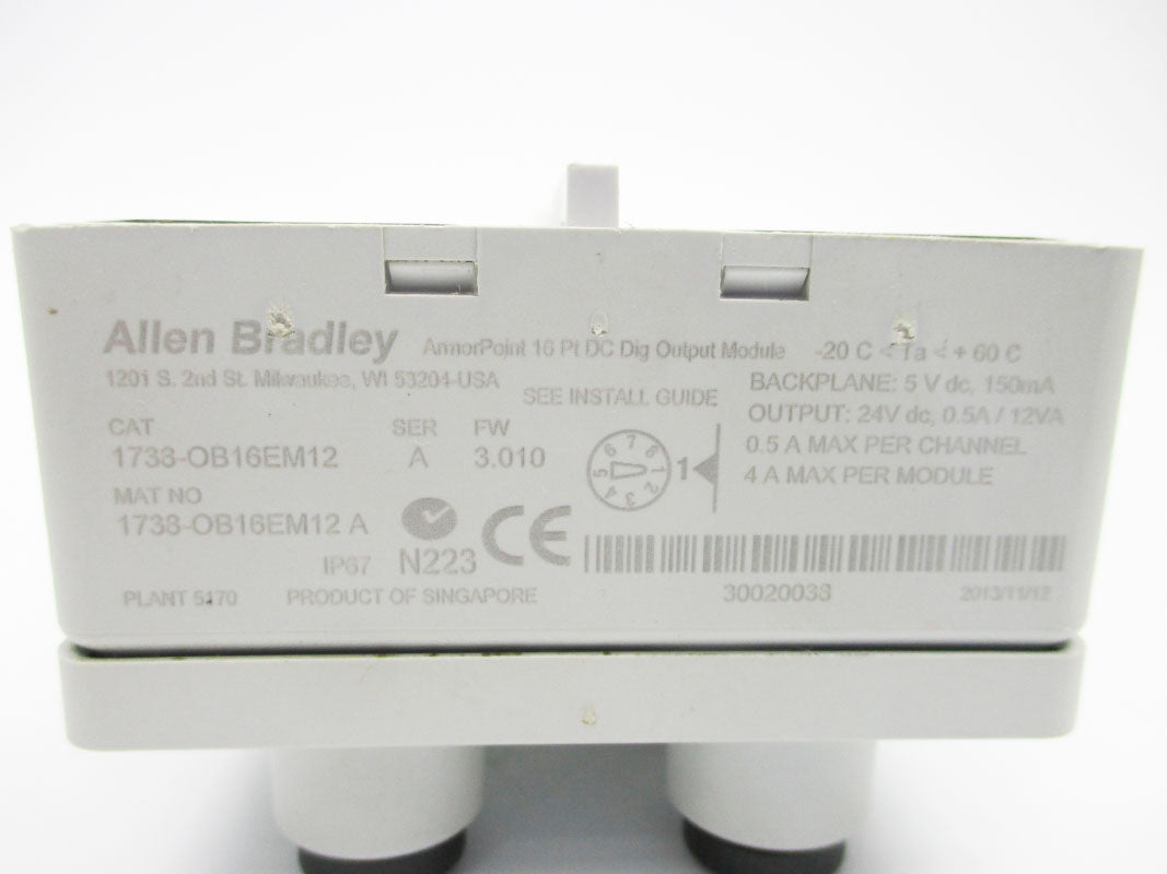 ALLEN BRADLEY 1738-OB16EM12 SER. A F/W 3.010 NSNP