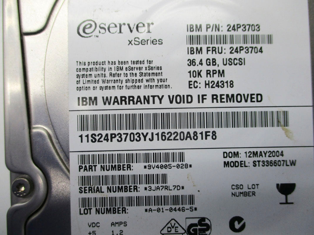 SERVER 9V4005-028 ST336607LW NSNP