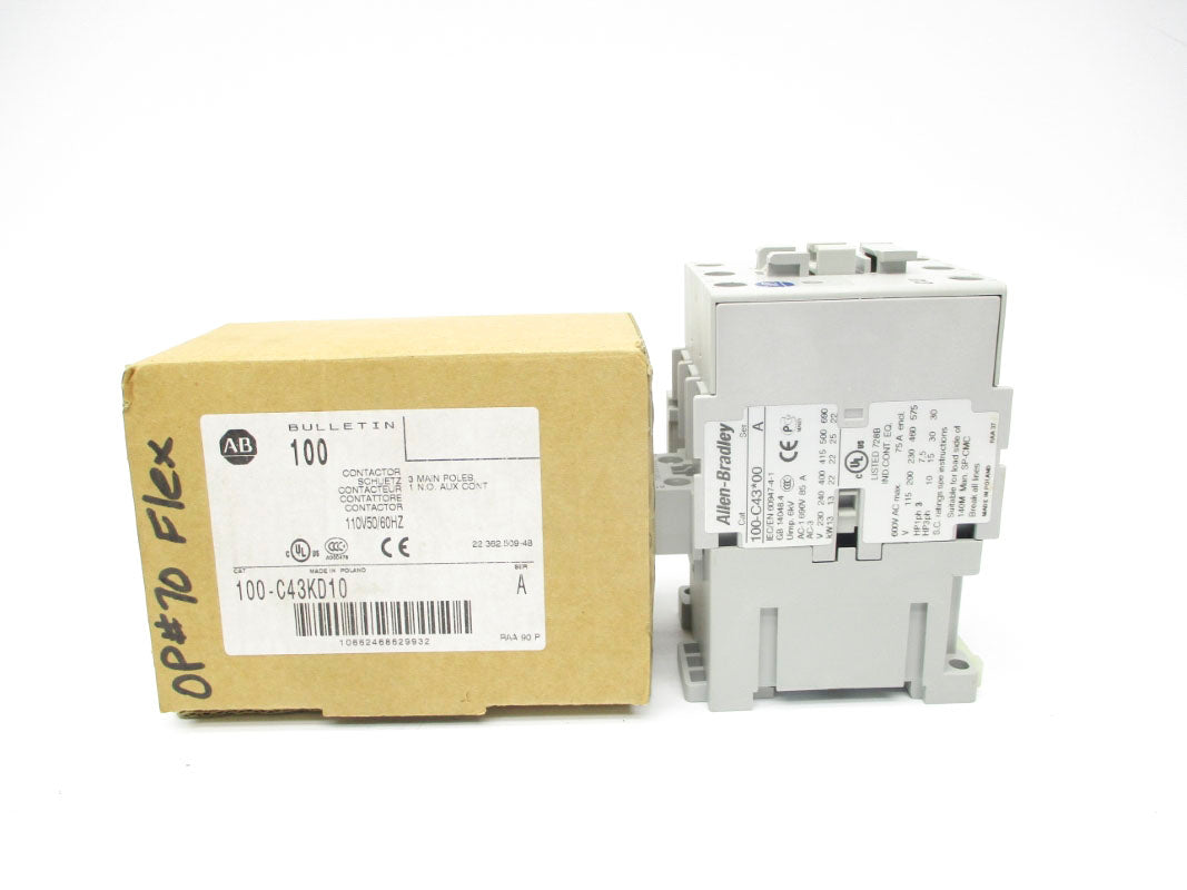 ALLEN BRADLEY 100-C43KD10 SER. A 110V NSMP