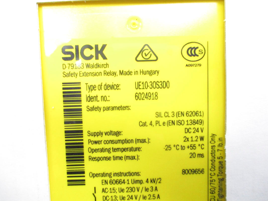 SICK UE10-3OS3D0 6024918 24VDC NSMP