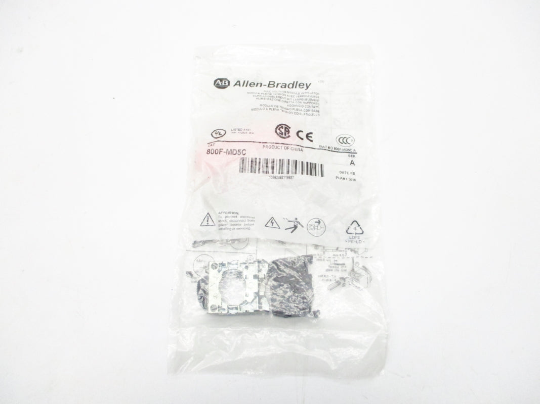 ALLEN BRADLEY 800F-MD5C SER. A 120V NSMP