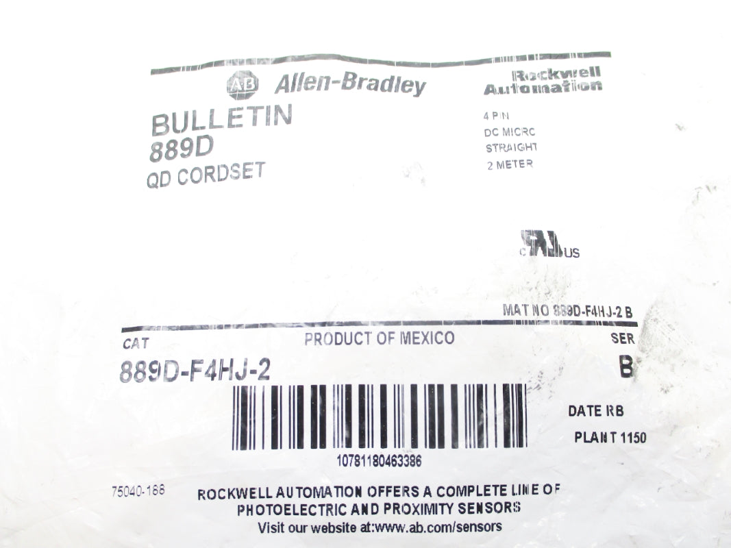 ALLEN BRADLEY 889D-F4HJ-2 SER. B NSMP