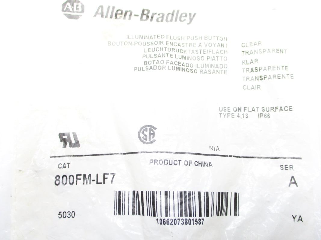 ALLEN BRADLEY 800FM-LF7 SER. A NSMP
