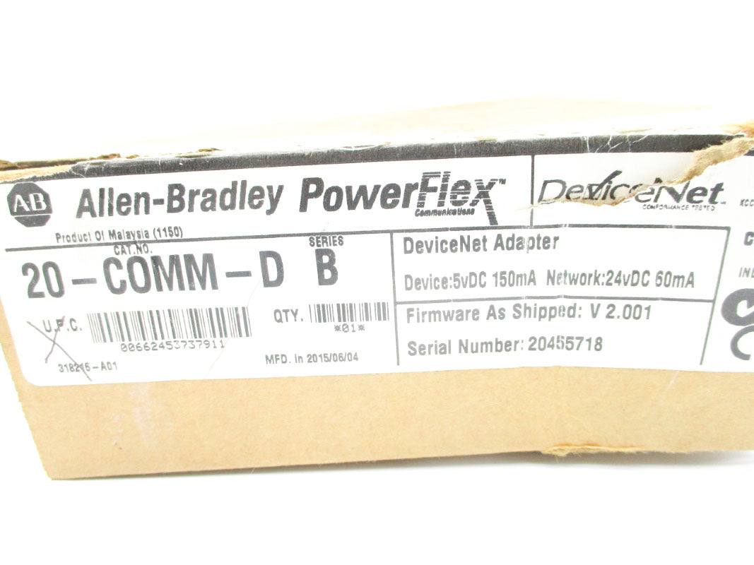 ALLEN BRADLEY 20-COMM-D SER. B F/W V2.001 24VDC NSMP