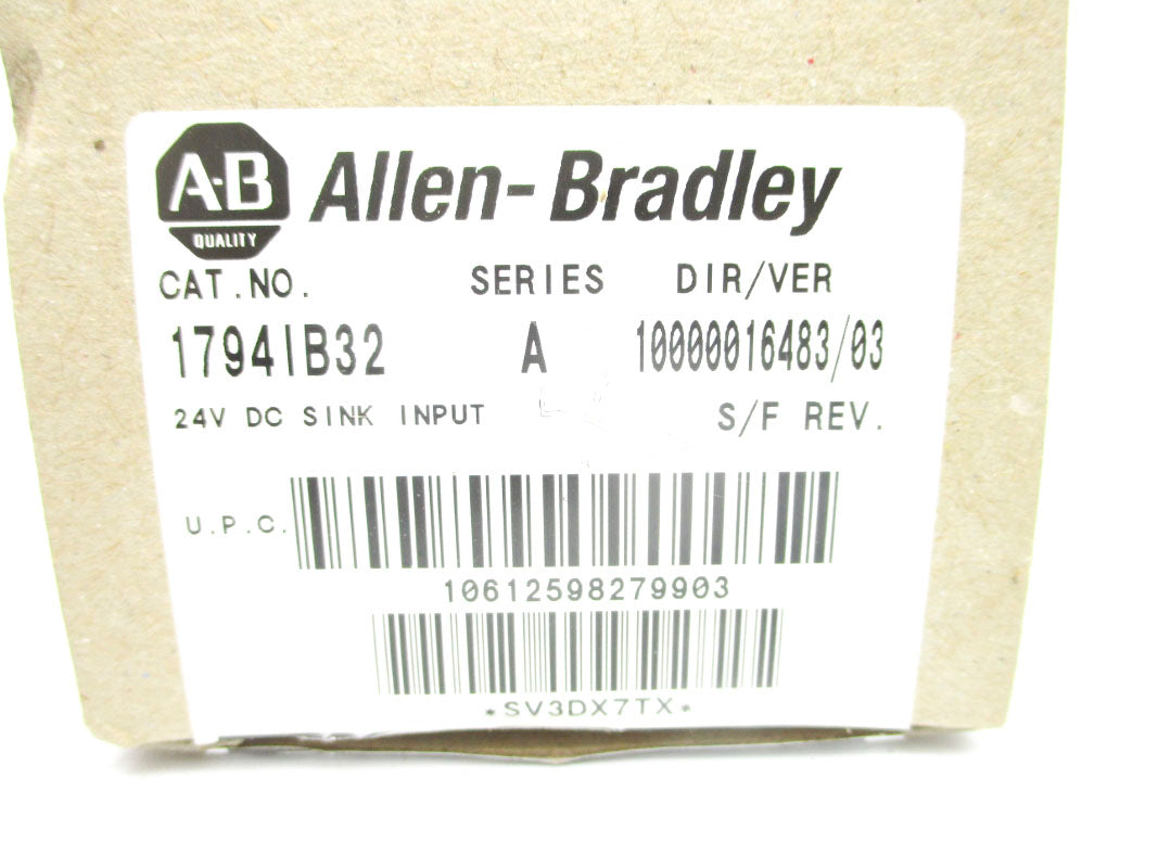 ALLEN BRADLEY 1794-IB32 SER. A 24VDC NSMP