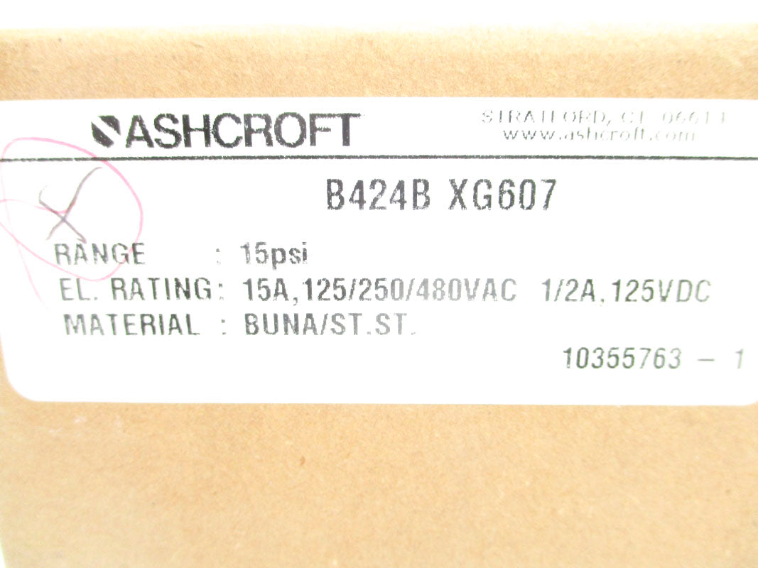 ASCHROFT B424BXG607 15PSI 15A 480VAC NSMP