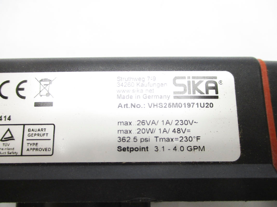 SIKA VHS25M01971U20 1A 230V 362.5PSI UNMP