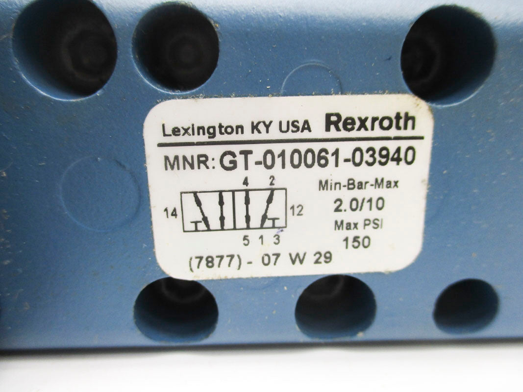REXROTH GT-010061-03940 150PSI 24VDC NSNP
