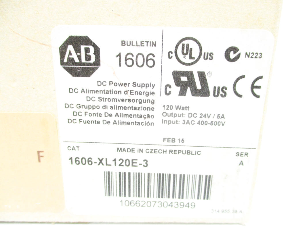ALLEN BRADLEY 1606-XL120E-3 SER. A 400-500VAC 5A NSMP