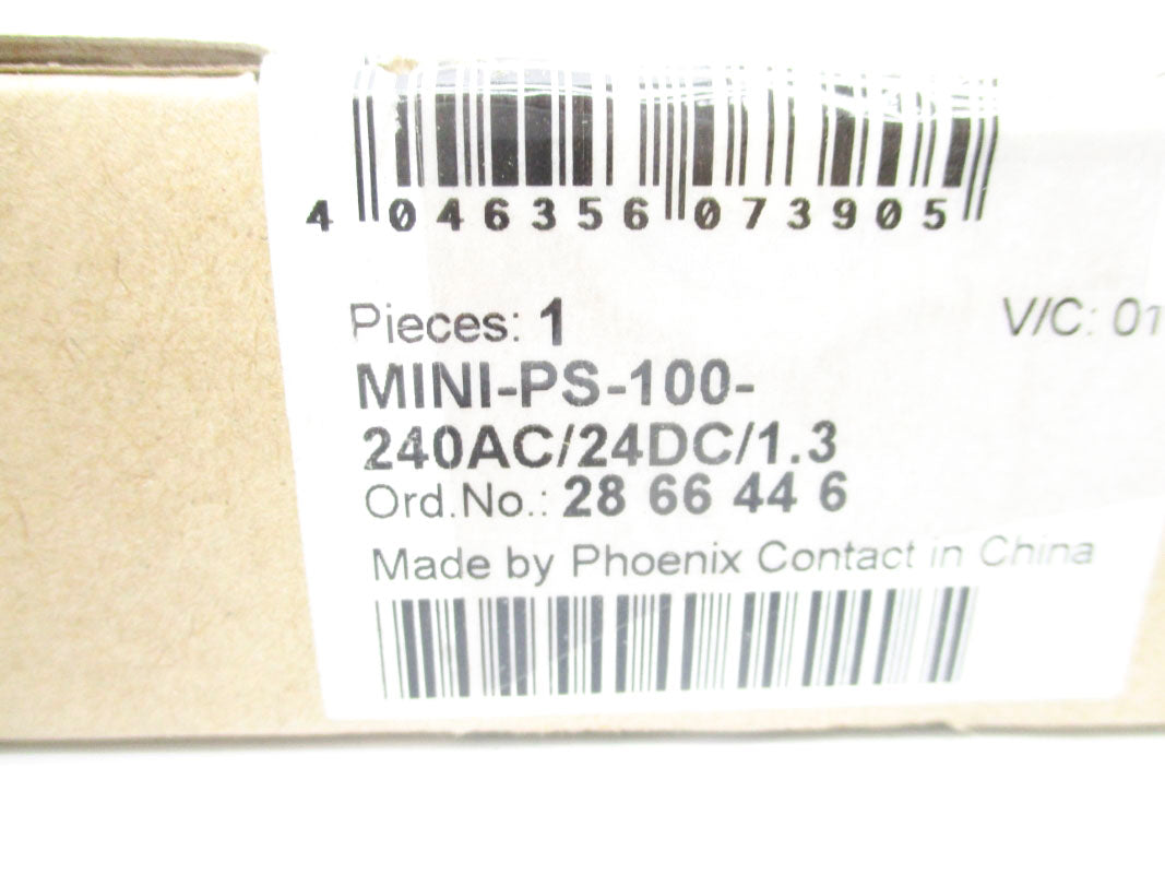 PHOENIX CONTACT MINI-PS-100-240AC/24DC/1.3 2866446 100-240VAC NSMP