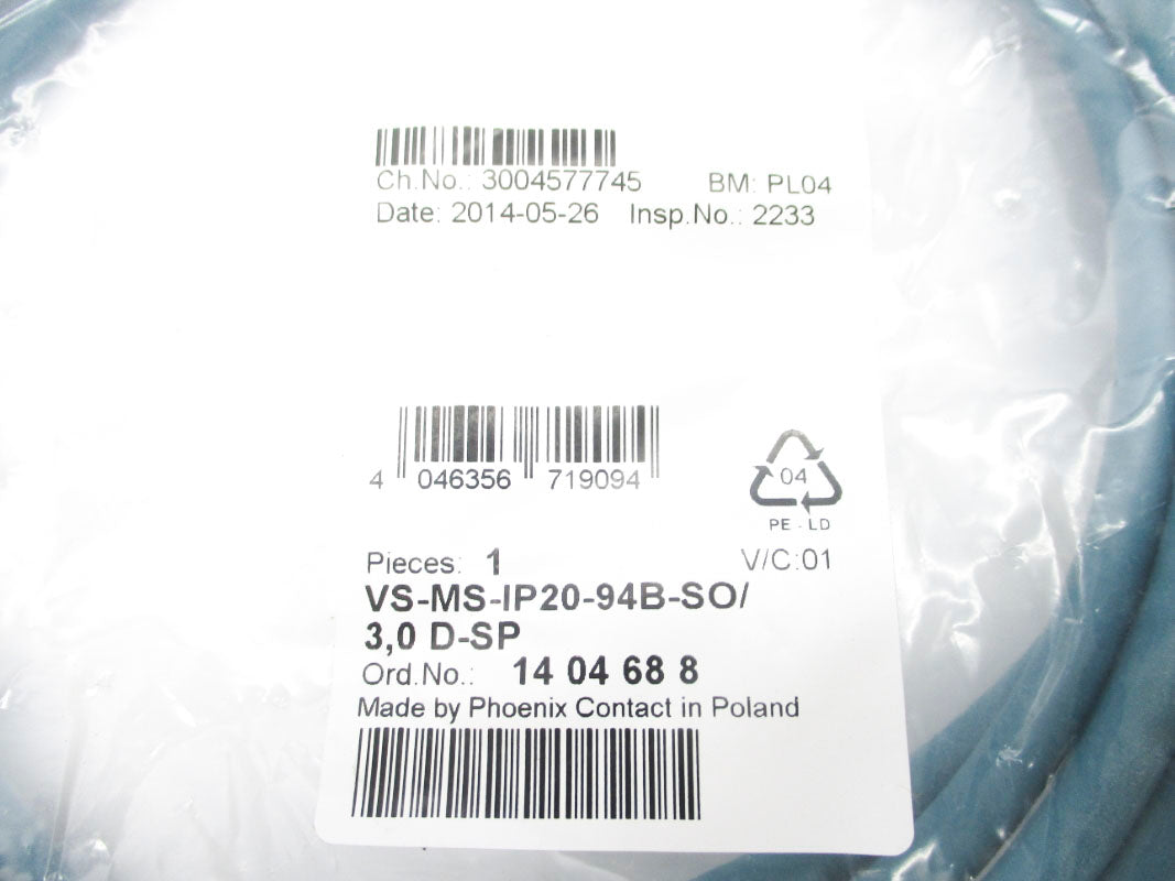 PHOENIX CONTACT VS-MS-IP20-94B-SO/3,0D-SP 1404688 NSMP
