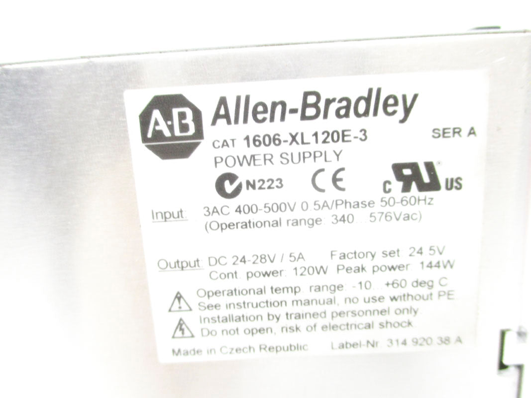 ALLEN BRADLEY 1606-XL120E-3 SER. A 400-500VAC 5A NSNP