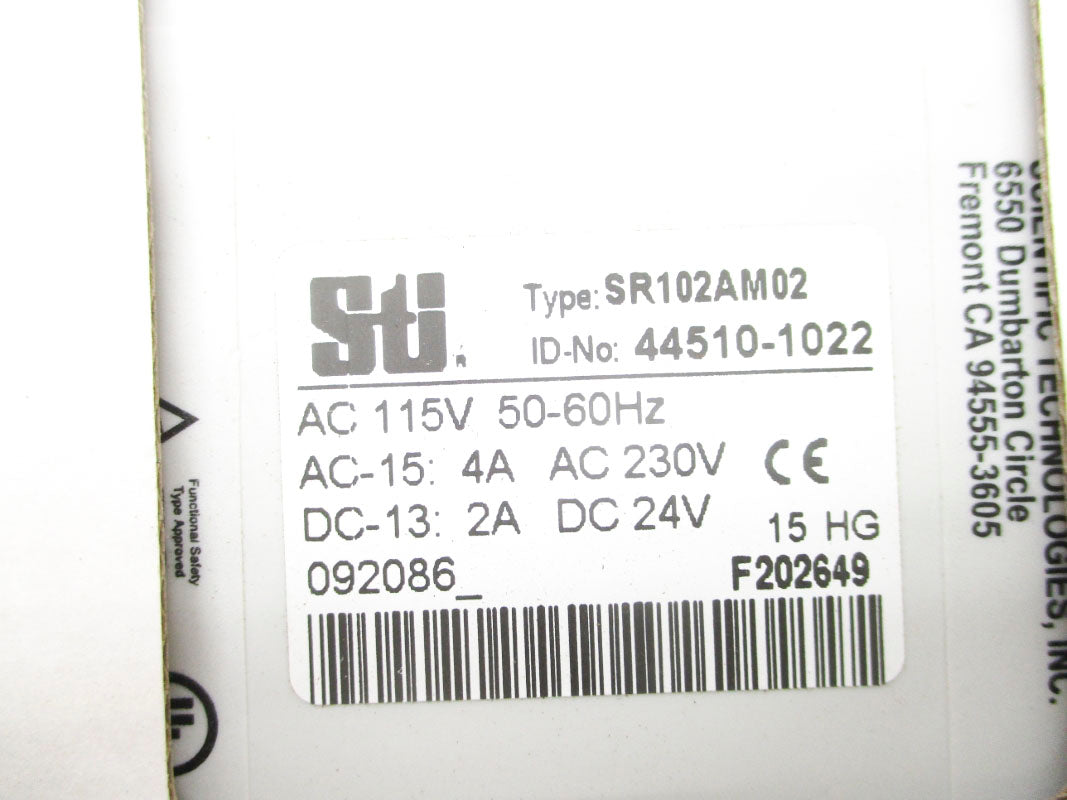 STI SR102AM02 44510-1022 115VAC 4A NSMP