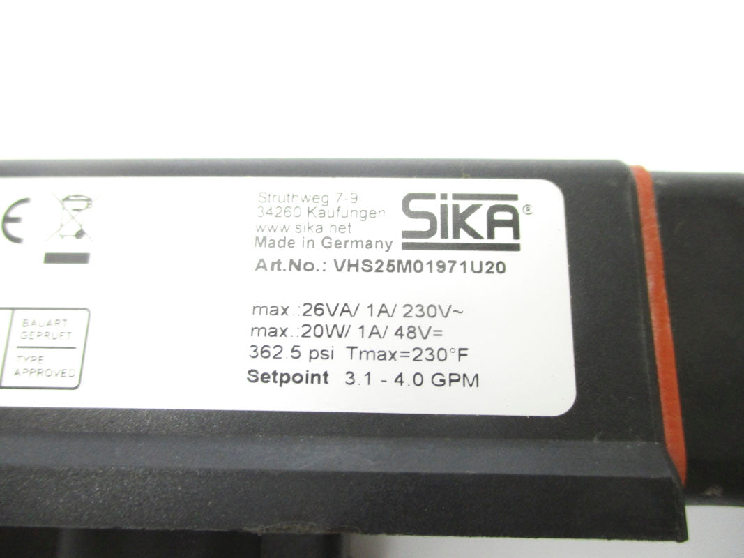 SIKA VHS25M01971U20 230V 1A 362.5PSI NSNP