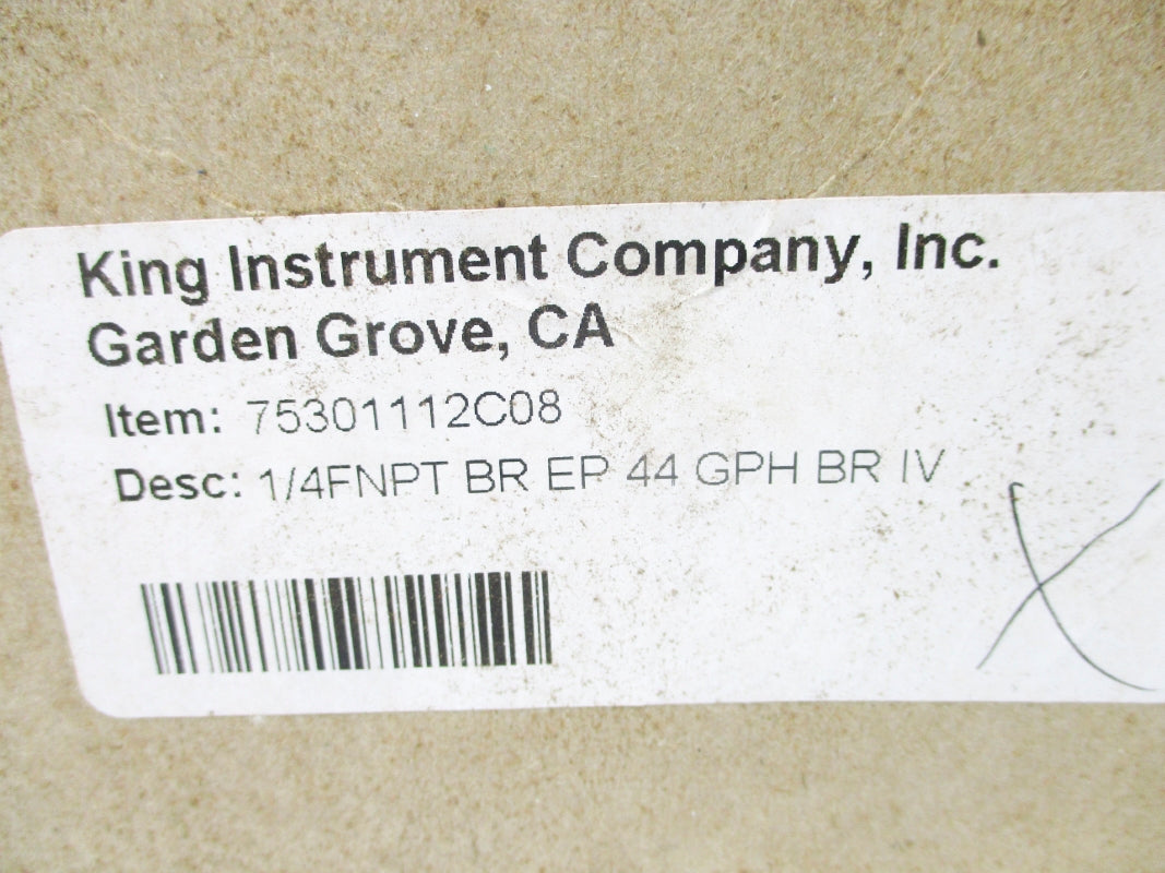 KING INSTRUMENT 75301112C08 125PSI 130'F NSMP