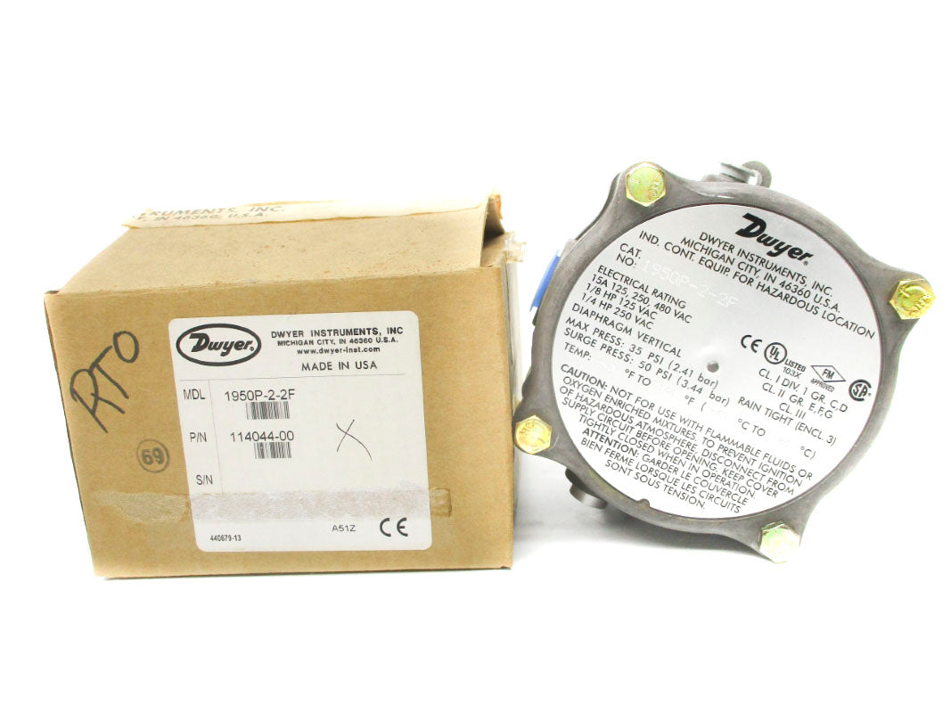 DWYER 1950P-2-2F 114044-00 15A 480VAC 50PSI NSMP