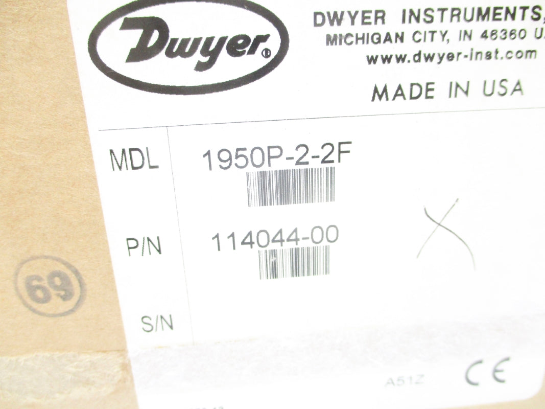 DWYER 1950P-2-2F 114044-00 15A 480VAC 50PSI NSMP