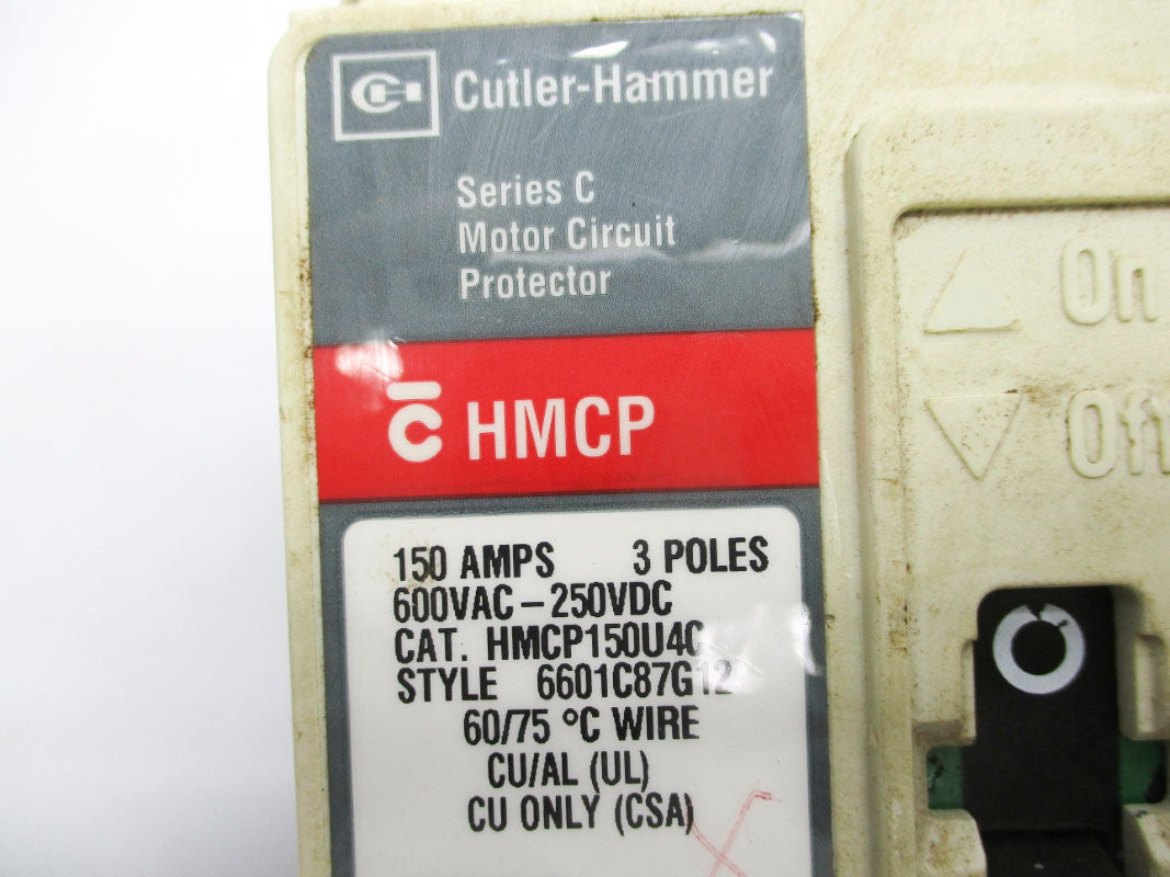 CUTLER HAMMER HMCP150U4C SER. C 150A 600VAC UNMP