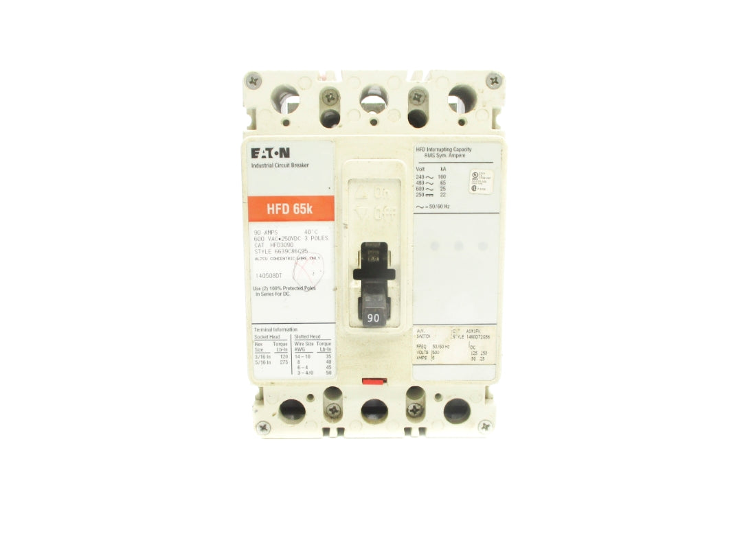 EATON HFD3090 90A 600VAC UNMP