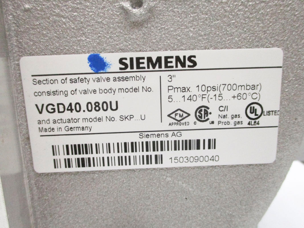 SIEMENS VGD40.080U 10PSI 5-140'F NSNP
