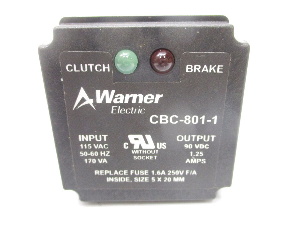WARNER ELECTRIC CBC-801-1 115VAC 1.25A NSNP