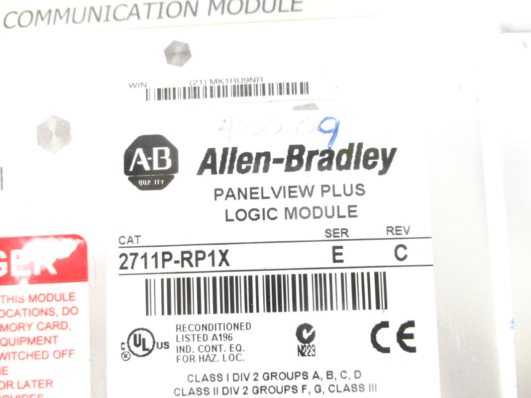 ALLEN BRADLEY 2711P-RDT12CX SER. C 24VDC UNMP