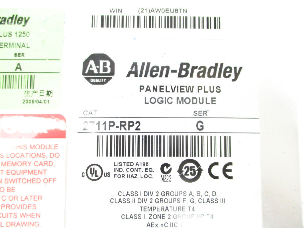 ALLEN BRADLEY 2711P-T12C4D2 SER. A 24VDC UNMP