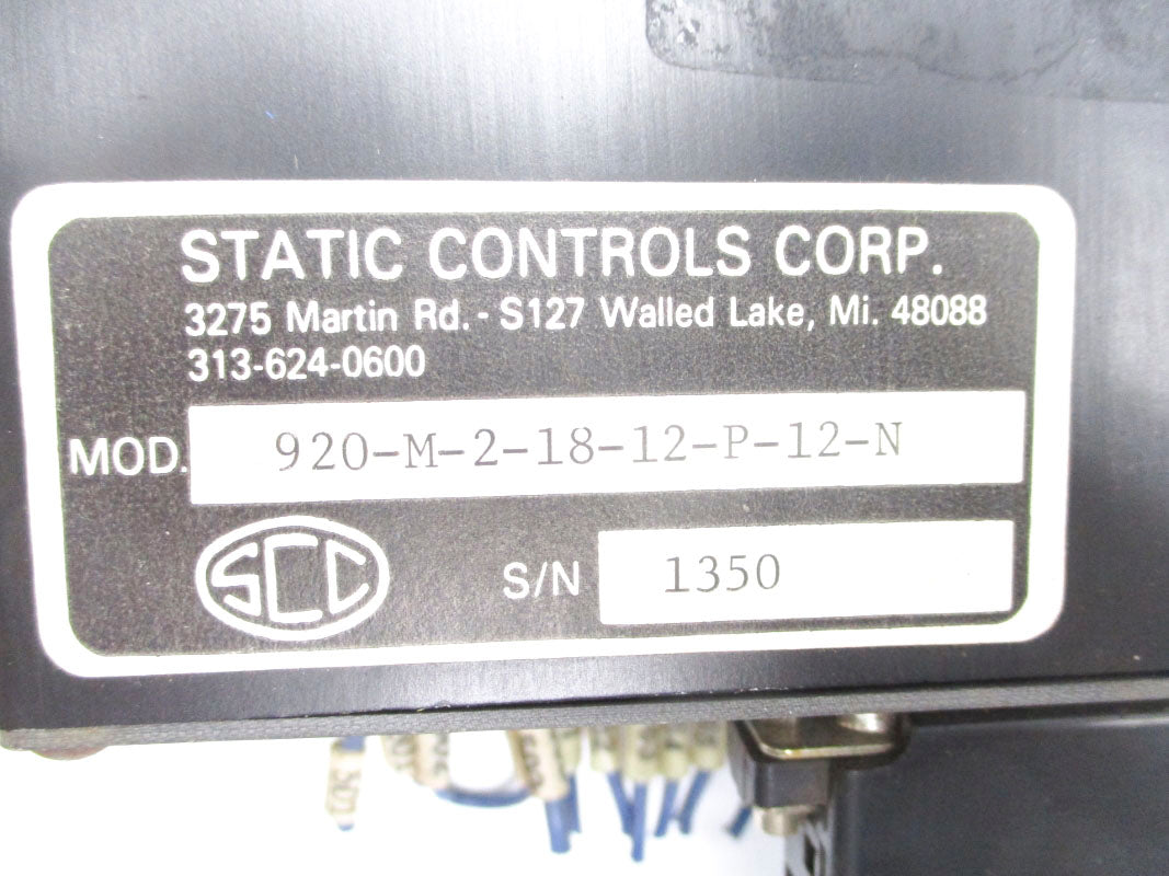 STATIC CONTROLS 920-M-2-18-12-P-12-N UNMP